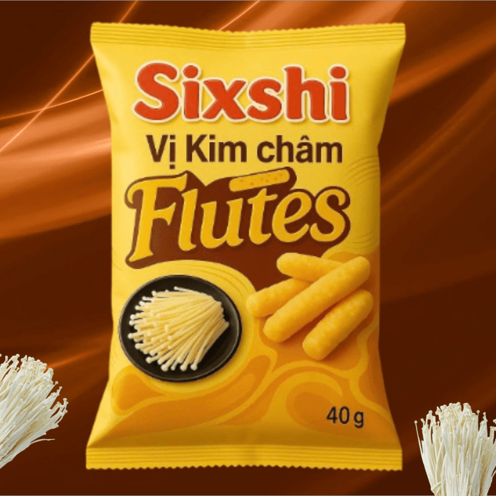 Snack vị kim châm Sixshi – Bánh snack kim châm giòn rụm 40g