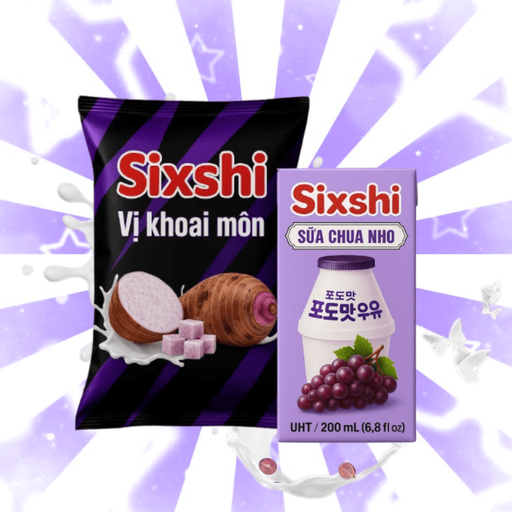 Sixshi Tím Mộng Mơ – Khoai Môn & Nho