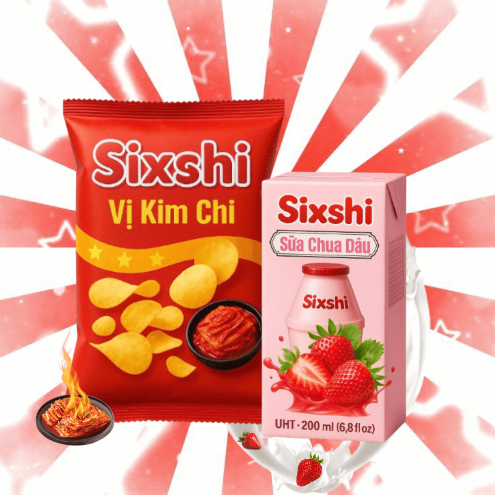 Sixshi Cay Ngọt Đỏ Rực – Kim Chi & Dâu