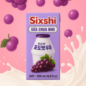 Sữa Chua Nho Sixshi 200ml – Hương vị Nho, tiệt trùng